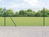 Welded Wire Fence with Concrete Base 50 x 1.4 m Green Mesh 3352481