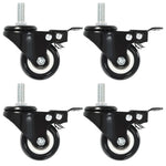 12 pcs Swivel Casters with Brakes 50 mm 277932