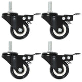 12 pcs Swivel Casters with Brakes 50 mm 277932