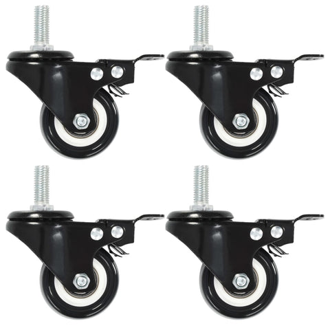 12 pcs Swivel Casters with Brakes 50 mm 277932