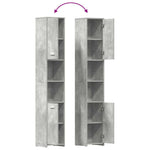 Bathroom Cabinet Concrete Grey 30x30x183.5 cm Engineered Wood 802601