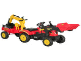 Kids Children Pedal Go Kart Ride On Toy Car Excavator Tractor w/ Moving Bucket Steering Wheel T3398P348054