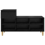 Shoe Cabinet Black Oak 102 x 36 x 60 cm Engineered Wood 881035