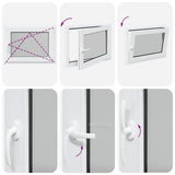 Basement Window RISOR 80x60 cm Tilt&Turn DIN Right White 4108353