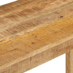 ZNTS Console Table 110x35x76 cm Rough Mango Wood 337270