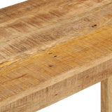 ZNTS Console Table 110x35x76 cm Rough Mango Wood 337270