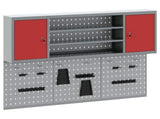 Tool Cabinet Set with Shelf with Storage 6 pcs Red Steel 3321409