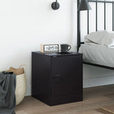 Bedside Cabinet Black 34.5x39x44 cm Steel 841607