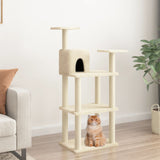 Cat Tree with Sisal Scratching Posts Cream 118.5 cm 171427