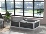 Wooden Tortoise House, Small Pet Reptile Shelter, with Hide Den and Run - Grey T3398P376104