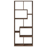 Room Divider Bookcase Brown Oak 67x25x161.5 cm Engineered Wood 858081