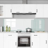 Kitchen Backsplash 2 pcs White 100 x 60 cm Tempered Glass 3415529