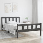 Bed Frame without Mattress Grey Solid Wood 100x200 cm 810671
