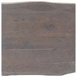 Coffee Table with Live Edges Grey 60x60x40 cm Solid Acacia Wood 247827