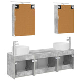 Bathroom Cabinet Set 5 pcs Concrete Grey Engineered Wood 3406562