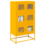 ZNTS Highboard Mustard Yellow 68x39x123 cm Steel 853353