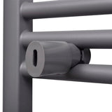 Grey Bathroom Central Heating Towel Rail Radiator Straight 500x764mm 141889