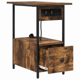 Bedside Cabinet Smoked Oak 60 x 30 x 61 cm Engineered Wood 859597