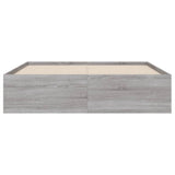 Bed Frame with Drawers without Mattress Grey Sonoma 120x190 cm Small Double 3207320