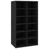 Shoe Rack Black 54x34x100.5 cm Engineered Wood 800397