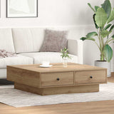 Coffee Table Artisan Oak 90 x 90 x 28 cm Engineered Wood 868803