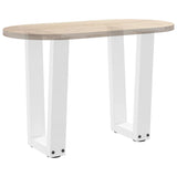 ZNTS Dining Table Legs V-Shape 2 pcs White 28x cm Steel 4012621