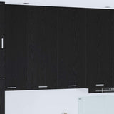Hanging Cabinet Black Oak 80 x 31 x 100 cm Engineered Wood 884363