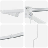 Electric Retractable Awning Frame White 2.5 x 2 m Aluminium 42024191
