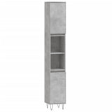 3 Piece Bathroom Furniture Set Concrete Grey Engineered Wood 3190225