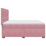 Box Spring Bed with Mattress Pink 200x200 cm Velvet 3291019