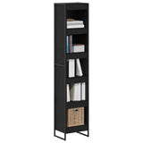 Book Cabinet Black Oak 40 x 30 x 189.5 cm Engineered Wood 886378
