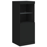 Sideboard Black Engineered wood, Glass Medium Sideboard 836687