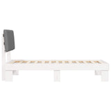 Bed Frame with Upholstered Headboard Light Grey 90 x 200 cm 877518