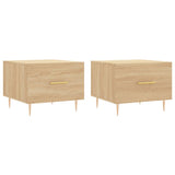 Coffee Tables 2 pcs Sonoma Oak 50x50x40 cm Engineered Wood 829371