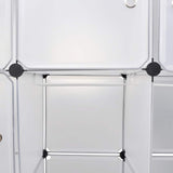 Modular Cabinet 14 Compartments White 37x146x180.5 cm 240500