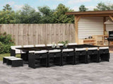 Garden Dining Set Black 3211182