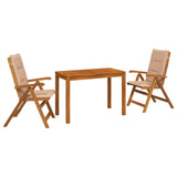 3-Piece Garden Dining Set 3 pcs Natural Solid Acacia Wood 3434604