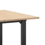 ZNTS Dining Table O-Frame 80x80x75 cm Solid Wood Pine and Steel 3282673