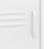 Nightstand White 35x35x51 cm Steel 336224