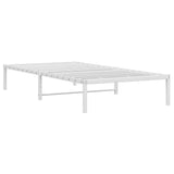 Metal Bed Frame without Mattress White 107x203cm 373669