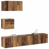 TV Cabinet Set Wall-mounted 3 pcs Old Wood Engineered Wood 3393138