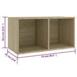 TV Cabinets 2 pcs Sonoma Oak 72x35x36.5 cm Engineered Wood 3079946