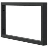 Shelf Brackets for Washbasin 2 pcs Black Rectangular Steel 4007274