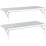 Wall Shelves 2 pcs 75x30 cm Silver Stainless Steel 3214506