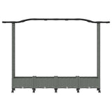 Raised Bed with Trellis and Roof Light Grey 207 x 40 x 129 cm 3423151