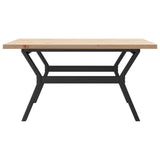 Coffee Table Y-Frame 90x90x45.5 cm Solid Wood Pine and Steel 3282775