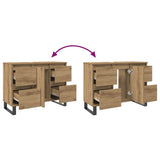 Bathroom Sink Cabinet Artisan Oak 80x33x60 cm Engineered Wood 857239