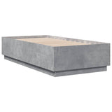 Bed Frame with LED without Mattress Concrete Grey 75x190 cm Small Single 3209670