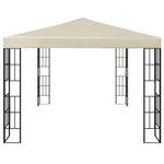 ZNTS Gazebo with LED String Lights 3x4 m Cream 3070321