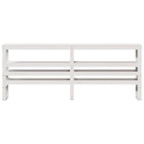 Headboard with Shelves White 180 cm Solid Wood Pine 850876